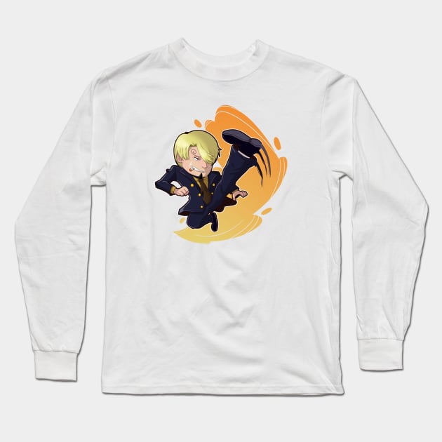 Chibi Sanji One Piece Series Long Sleeve T-Shirt by Loganue